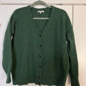 Madewell Forest Green Button-Up Cardigan